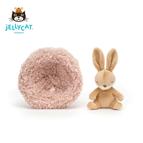 Jellycat, бежевый кролик, милый ферментированный клейкий рис, плюшевая игрушка, мягкая кукла, Великобритания, подарок на день рождения