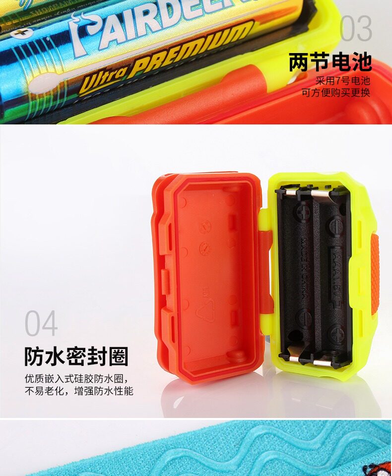 山力士儿童户外头灯 头戴式夜跑led登山露营灯夏令营防水头灯轻量详情12