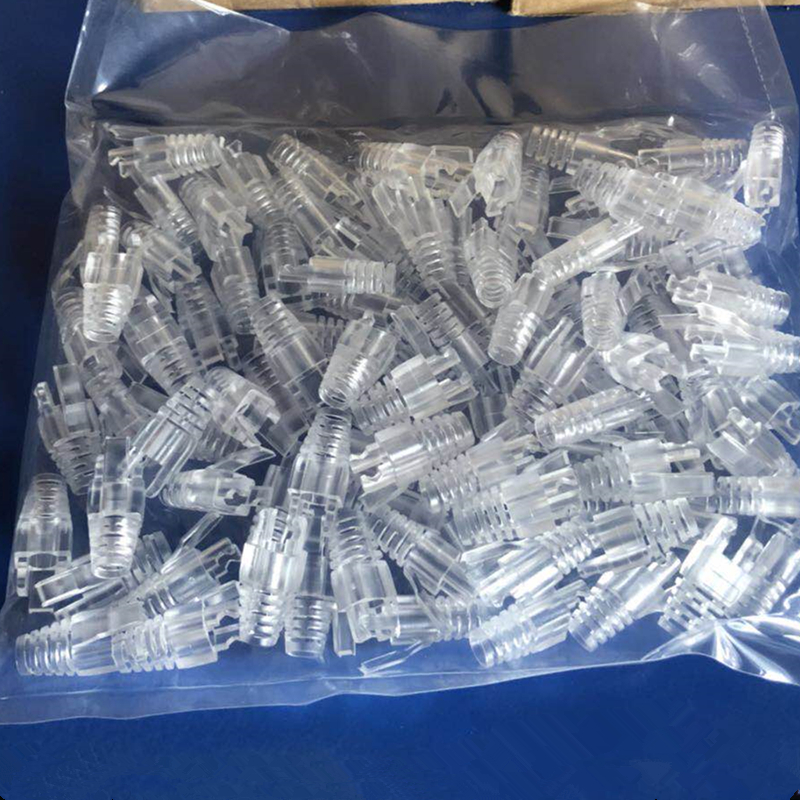 Crystal head environmental protection transparent claw jacket crystal head jacket six types of wire ultra five types of network wire jacket PC material