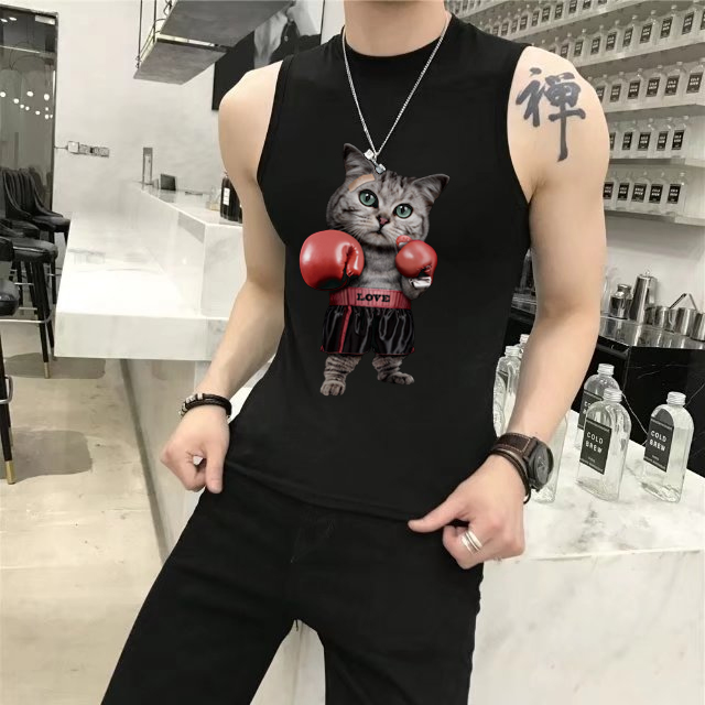 Áo vest nam thanh niên mỏng thể thao vội vã mồ hôi vest nam mùa hè mỏng đáy áo sơ mi cổ cao vest áo thể dục