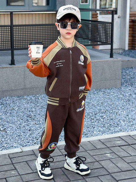 Boys' Ultraman Clothes, Spring and Autumn Style, Stylish Baseball Uniform, 2026 New Model, Cool and Fashionable Children's Two-Piece Set