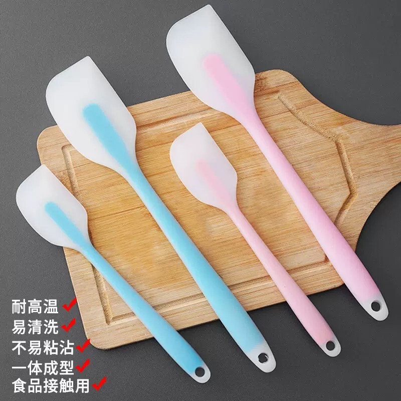 High Temperature Resistant Household Integrated Silicone Soft Scraper Food-Grade Baking Cream Spatula Cake Spatula Mixing Tool