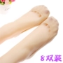 Vớ vớ nữ mùa hè siêu mỏng vớ vô hình silicone chống trượt vớ nông miệng Hàn dễ thương vớ cotton vớ tất cổ cao
