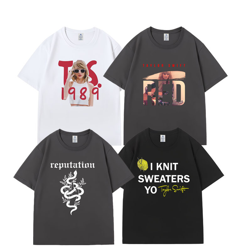 Taylor Swift T-Shirt Taylor Swift Clothing Ttpd Swift Merchandise Short-Sleeve Reputation