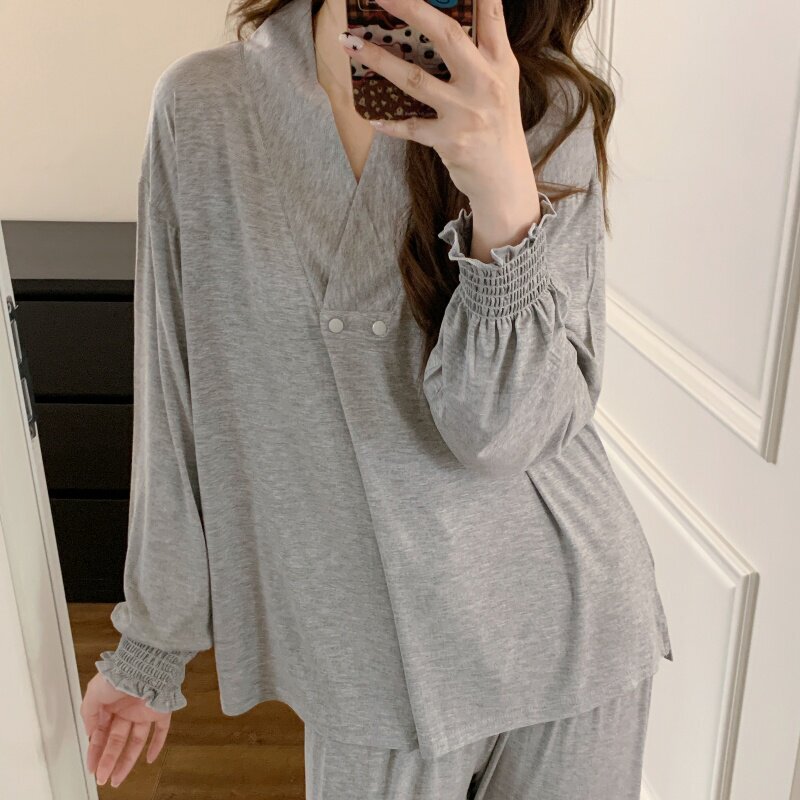 Modal Postpartum Clothing, Summer Thin Style, Postpartum Maternity Pajamas, Pregnancy and Breastfeeding Home Wear for Summer