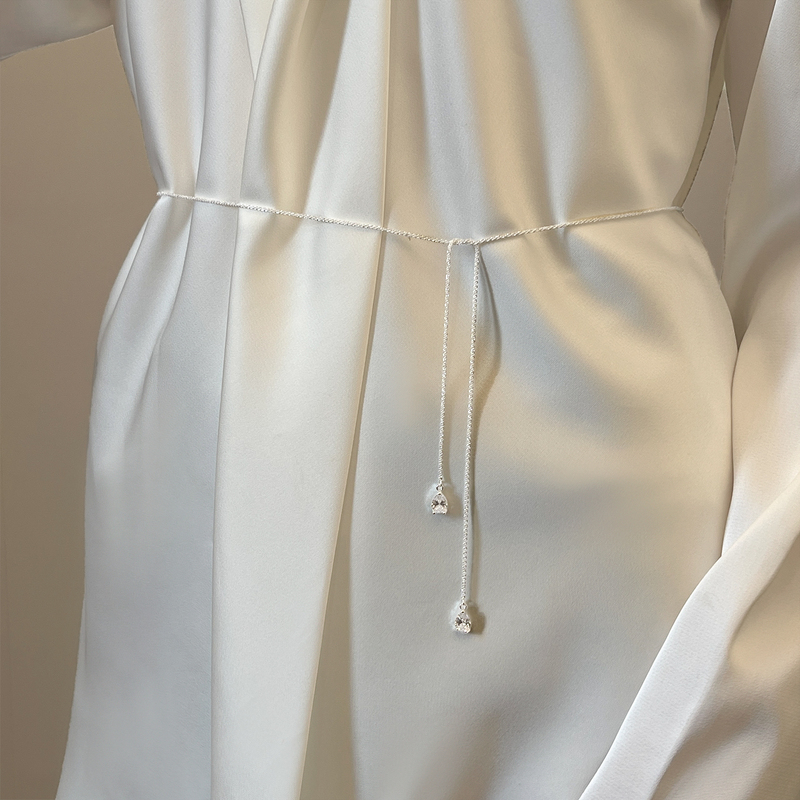 Silver Thin Waist Chain with a Dress, High-End Waist Accessory, Women's Belt, Simple Shirt Decoration, Waist-Slimming Tool Silver Thin Waist Chain with a Dress, High-End Waist Accessory, Women's Belt, Simple Shirt Decoration, Waist-Slimming Tool