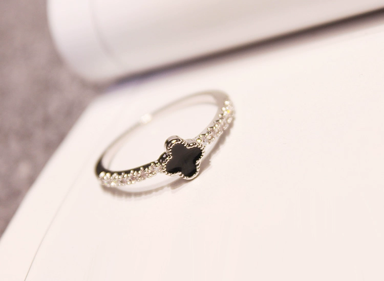 Nhẫn rhinestone đơn giản cá tính hoang dã nữ nhẫn hoang dã Hàn Quốc thời trang Hàn Quốc cường điệu nhẫn nữ nhẫn bạc đôi