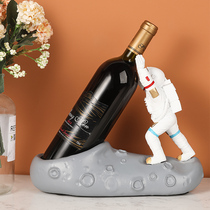 Red wine rack ornaments home modern light luxury high-end living room table wine cabinet decorations astronauts decoration wine bottle rack