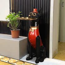 Living room large floor-to-land lucky dog ornaments light luxury high-end creative entrance entrance TV cabinet sofa home decoration