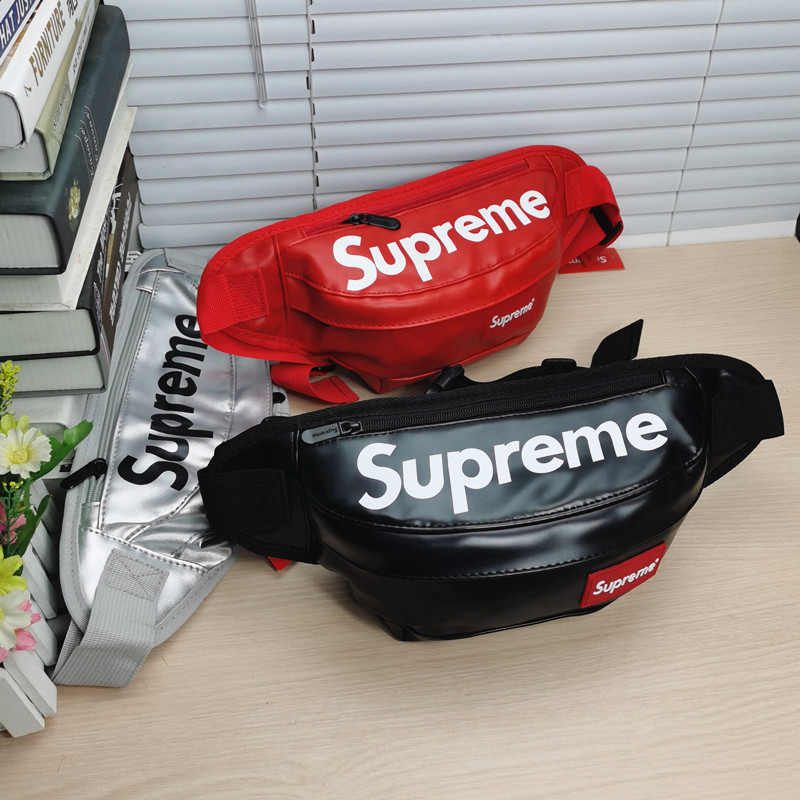 Waist bag men's messenger bag multi-functional Korean fashion sports women's 2021 new shoulder bag chest bag PU leather cashier bag