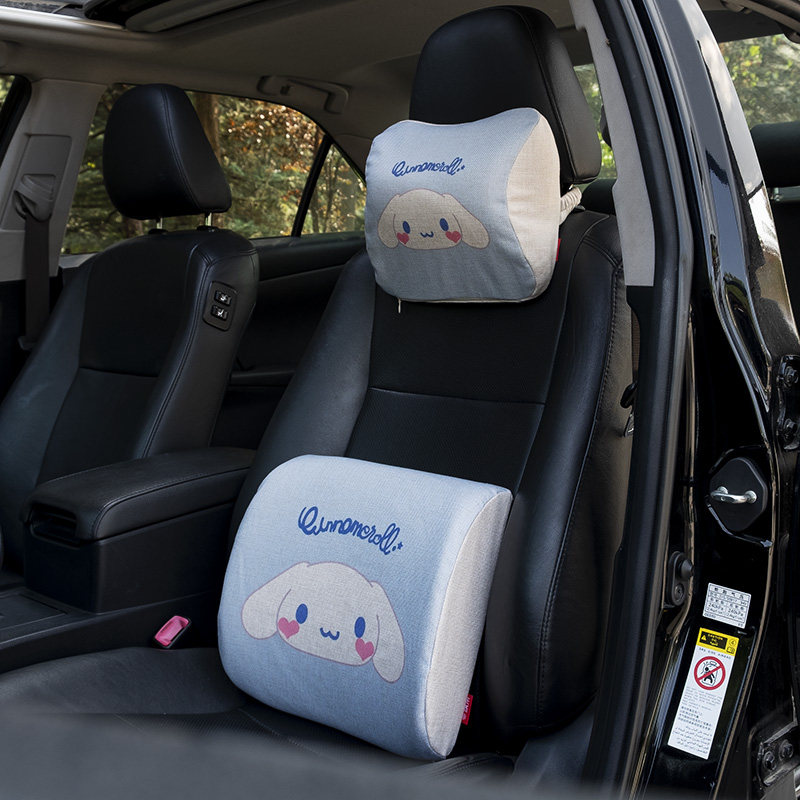 Captain America Neck Pillow Pillow Lumbar Set Driver Waist Car Cushion Backrest Cute Car Supplies