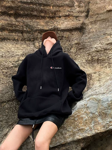 Осенняя толстовка, лонгслив для влюбленных с капюшоном, оверсайз, с вышивкой