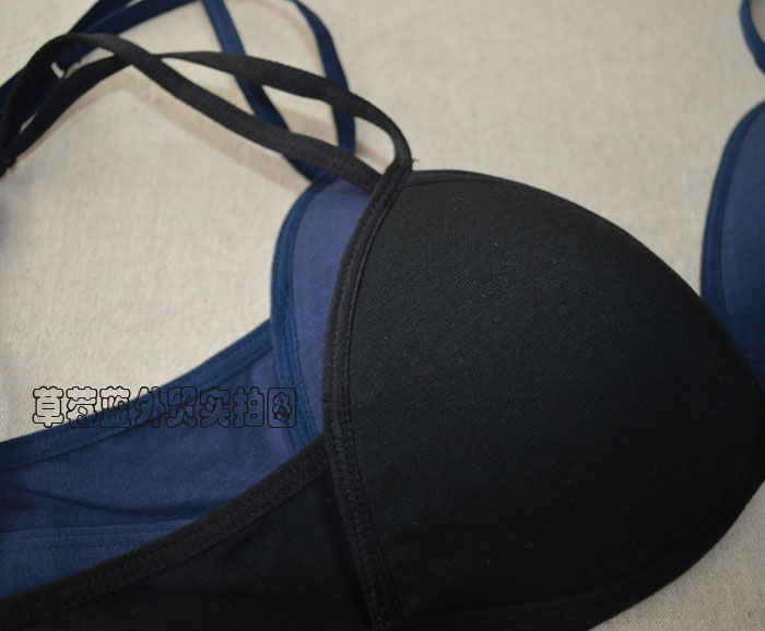 Không có vòng thép không va chạm mỏng phần cotton cup bra tam giác bikini áo ngực nhà ngủ đồ lót đồ bơi nữ đẹp