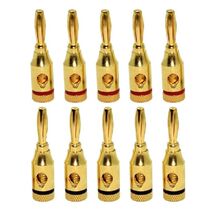 P82D 10 Pcs Speaker Banana Plugs Connector Open Screw