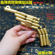 Bullet Case Crafts Left Wheel Model Toy Pendings Real Shell Welding Tank Aircraft Veteran Summer Camp Gifts