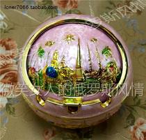 Special price Russia 29 tin metal ashtray round spherical elephant pink Thai building Tibet Potala Palace