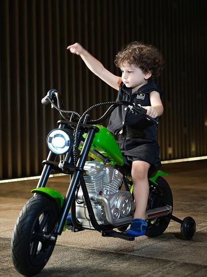 Детский электрический мотоцикл Storm, двухколесный, в стиле Harley, для детей 3-12 лет, с возможностью перевозки взрослых, игрушечный карт, перезаряжаемый