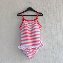 Small discount ▏ girl swimsuit conservative with chest pad triangle childrens one-piece swimsuit Navy middle school student