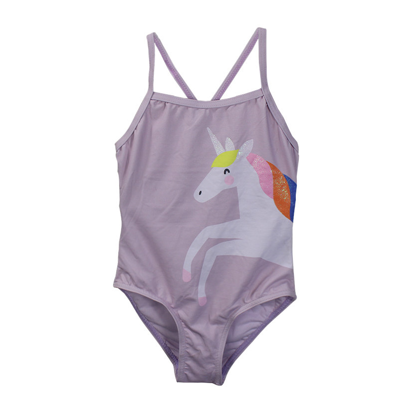 Cartoon child swimsuit new European and American single swimsuit girl Lieven body spa swimsuit pants speed dry fashion middle and children