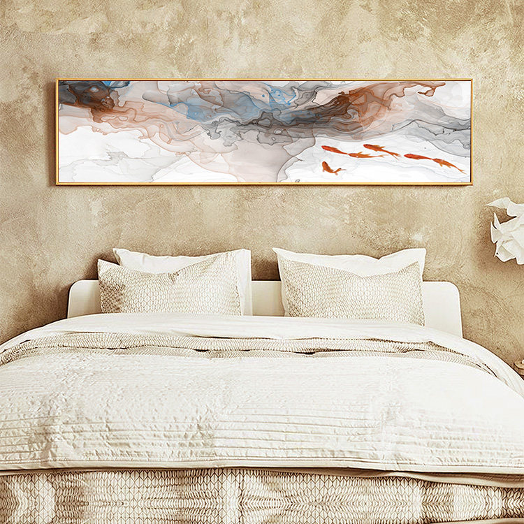 Modern new Chinese style living room abstract landscape decoration painting bedroom bedside banner background wall hanging painting ink painting artistic conception