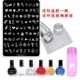 Nail art tấm mẫu đầy đủ bộ công cụ silicone trong suốt con dấu sơn móng tay sơn chống tràn dụng cụ làm nail