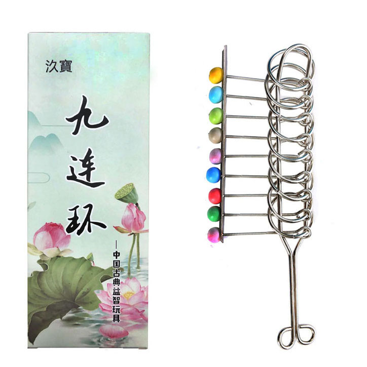 Nine-serial new 10-11 11 11 12 12-year 13 old 13-year-old adult puzzle intellect to unlock unsolved ring student toy