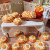 Simulation food toy flowy omelette diy cream glue resin accessories hairpin mobile phone protective case pendant refrigerator sticker scene