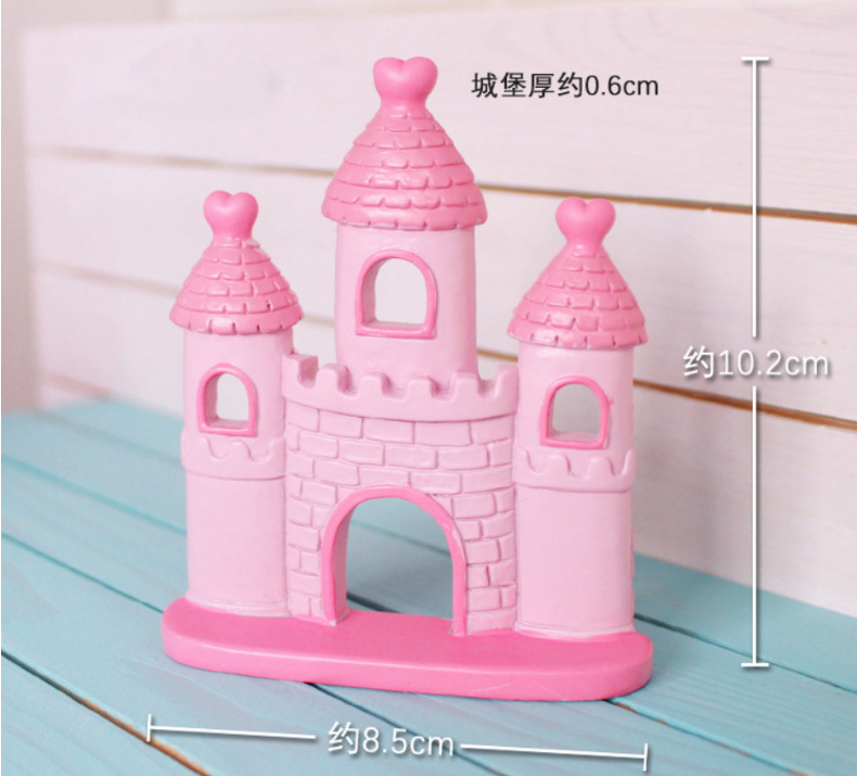 Prince and Princess Baking Accessories Resin Castle Cake Ornament Castle Decoration Cartoon Castle Cake