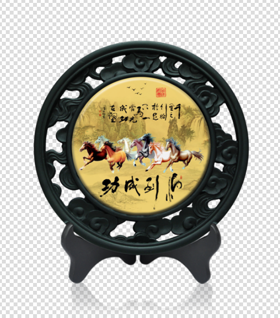 Horse to successful active carbon engraving pan Chinese creative appreciation of moving new home environmentally friendly and healthy purifying air room