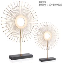 Creative ornaments Iron art marble fashion simple abstract Special beautiful home model room soft decoration