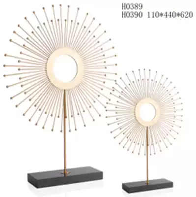 Creative ornaments iron art marble fashion simple abstract special beautiful home Model Room soft decoration