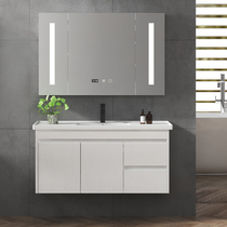Solid wood bathroom set bathroom cabinet combination toilet basin wash table modern simple washbasin basin cabinet