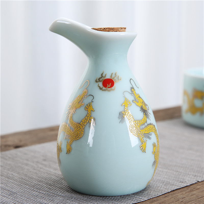 Bình gốm hông rượu vang trắng mát nồi lẩu rượu sáng tạo nhà với một pound tải nửa catty đỏ retro đồ khui rượu