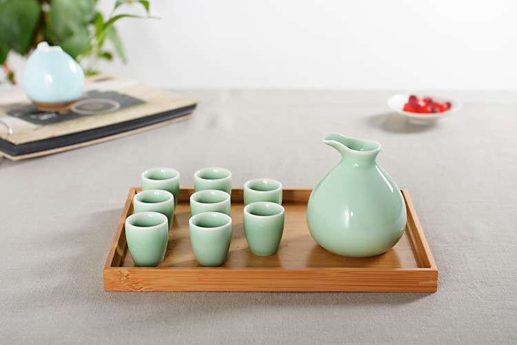 Phong cách Nhật Bản phong cách cổ xưa gốm rượu vang thiết lập rượu vang chai rượu rượu vang vàng rượu vang 盅 thủy tinh nhỏ sáng tạo hip flask nhà bộ quà tặng
