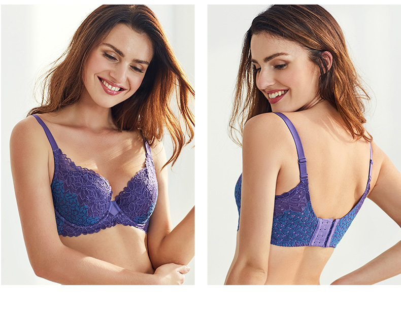 Manifin áo ngực ngực lớn Điều chỉnh cặp áo ngực nữ kích thước lớn áo ngực + quần giữa eo quần chip ren