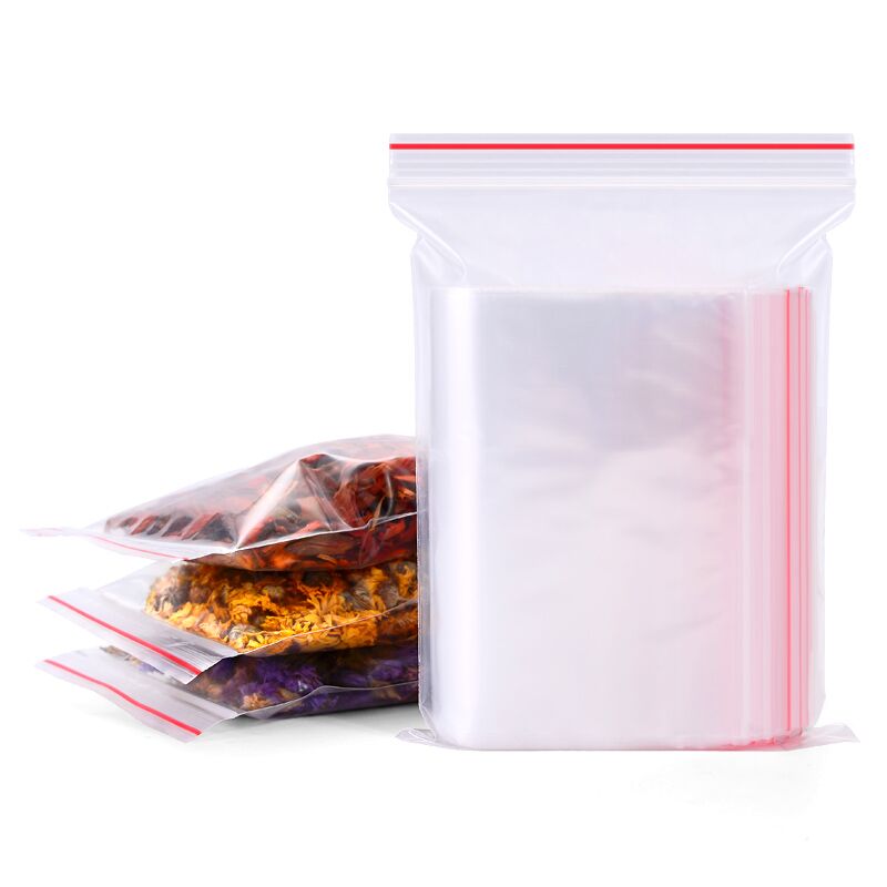 自封袋10*15塑封加厚密封PE封口小号透明食品塑料包装袋定做批发_用心购
