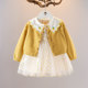 Girls autumn dress foreign style princess two-piece skirt suit 0-4 years old autumn dress 3 little girls clothes jacket skirt