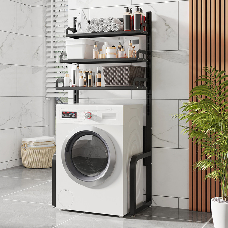 kệ để đồ máy giặt Giá để máy giặt con lăn wave bánh xe ban công tầng trên lưu trữ kệ máy giặt nhà vệ sinh nhà vệ sinh giá lưu trữ kệ để máy giặt máy sấy chân inox máy giặt
