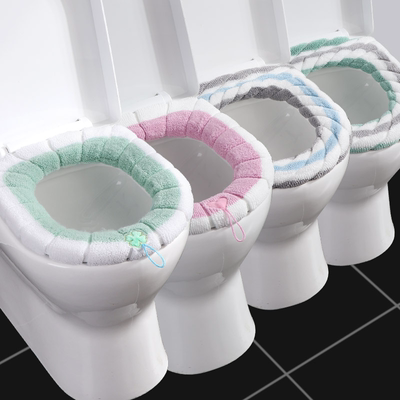 【优思居】加厚家用毛绒防水马桶垫套