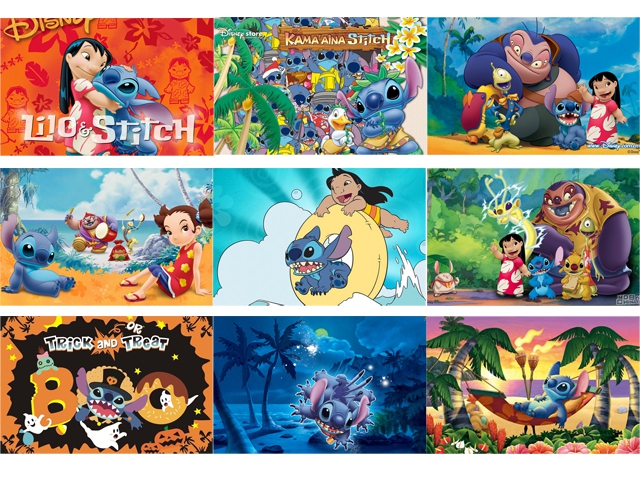 3 bộ anime bao quanh Star Trek baby Stitch máy tính xách tay thẻ bus thẻ pha lê 1 bộ 9 a - Carton / Hoạt hình liên quan hình dán among us