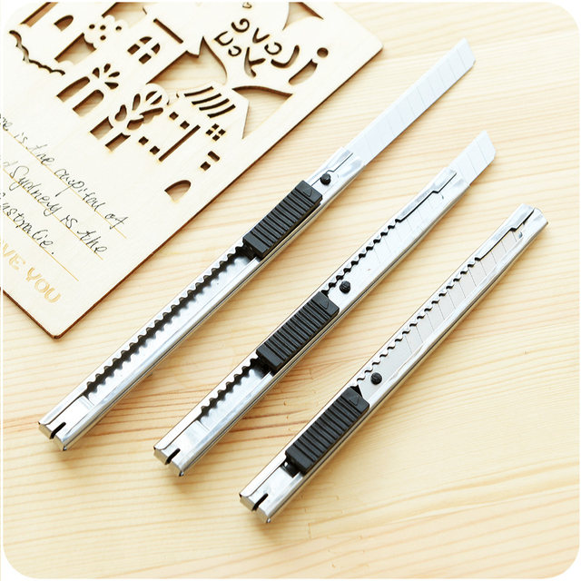 Office supplies stationery stainless steel trumpet iron metal art knife students with small knife hardware tools