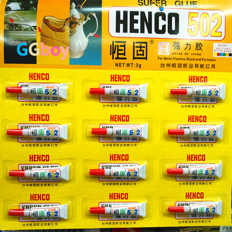 Instantly Drying Henggu Glue 502 Glue DIY Jewelry Adhesive Strong Glue 3g Fast-Drying Plastic and Metal Bonding Agent