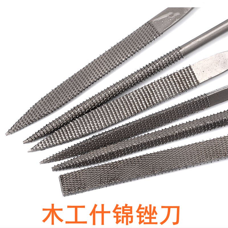 Woodworking filing knife hardwood filing red wood filing root carving wood carving triangular semi-circle flat hand DIY filing knife suit