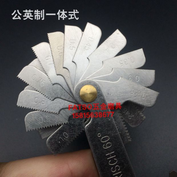 Thước đo mô hình chỉ số inch inch 55 độ 60 độ tích hợp công cụ đo mô hình răng - Dụng cụ cầm tay máy khoan pin cầm tay
