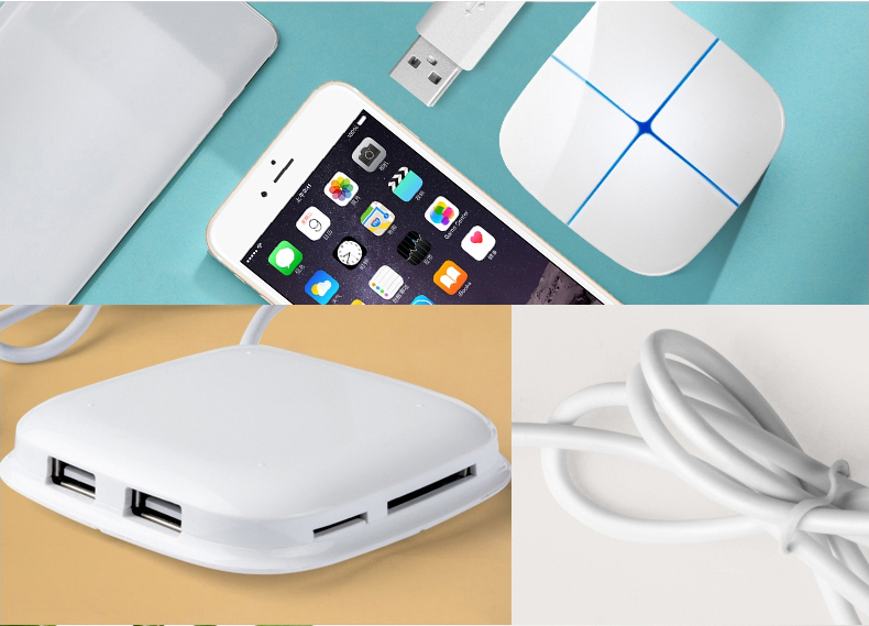 Màu xanh lá cây splitter usb khổng lồ kéo hub mở rộng máy tính xách tay đa chức năng 6 2.0hub Chuyển đổi tốc độ cao đầu đọc thẻ sd tf - USB Aaccessories dây sạc micro usb