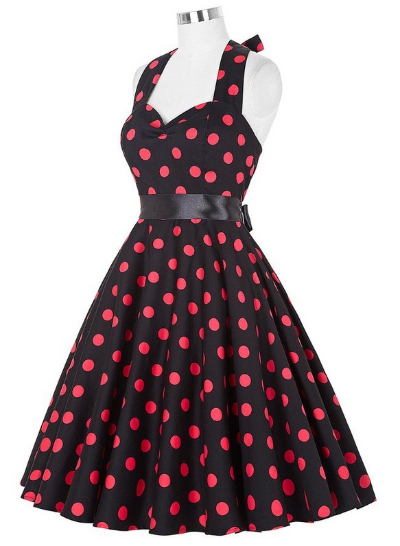 Pinup Midi Dress Back View