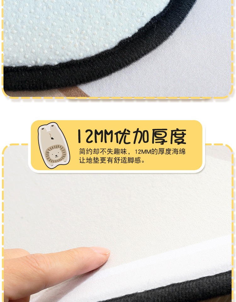 Mèo mat phòng ngủ lối vào cửa đầu giường thảm bước bước mat nhà dễ thương phim hoạt hình ký túc xá mat - Thảm sàn thảm xốp cho bé concung