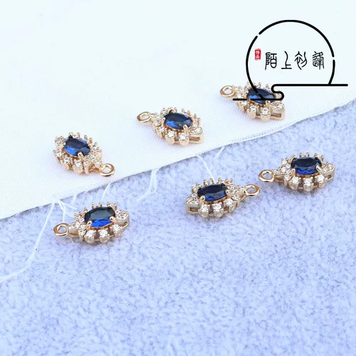 Аксессуар, стеклянные аксессуары, ретро золотые серьги, китайская шпилька ручной работы, DIY, микроинкрустация