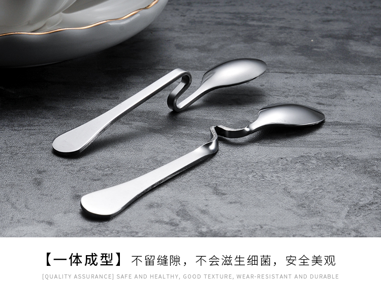 Thép không gỉ treo chén muỗng cà phê thìa sáng tạo tráng miệng thìa xoắn thìa thìa xiên dễ thương khuấy thìa mật ong - Cà phê xay cafe cầm tay