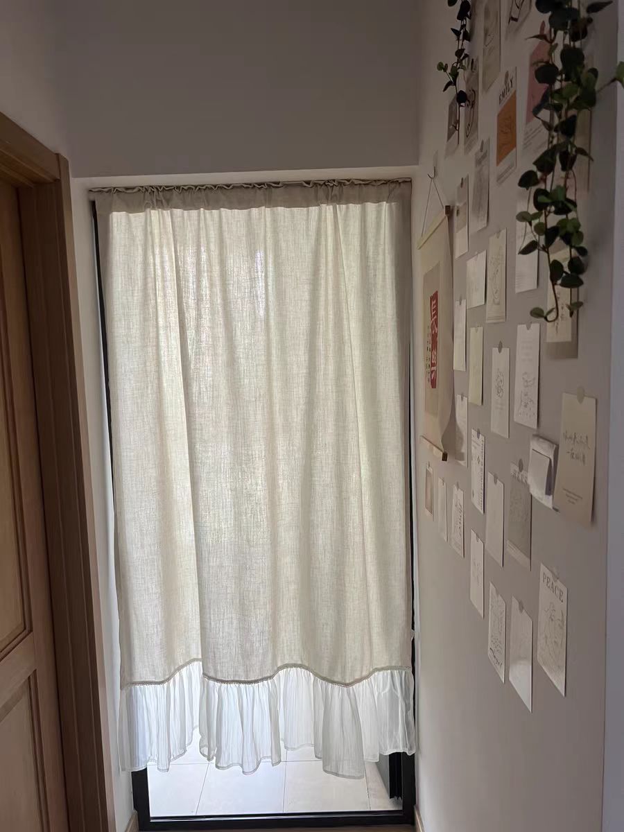 Japanese Linen Blend Rod Pocket Short Curtain